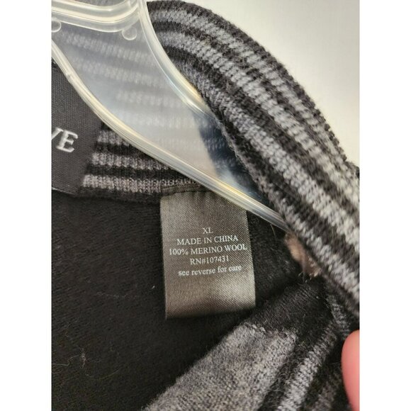 The Reserve At Lake Keowee Argyle 100% Merino Wool 1/4 Zip Sweater Size XL Logo - Picture 4 of 5